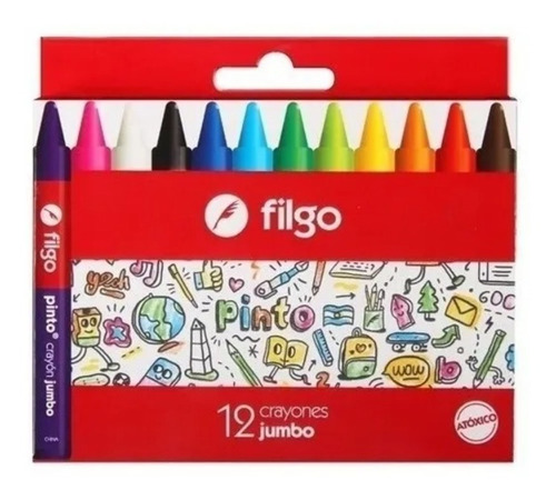 Crayones De Cera Filgo Pinto X 12 Jumbo
