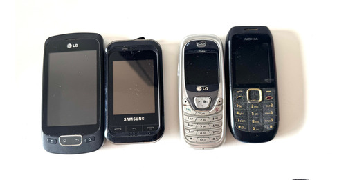 Vintage Colección Antiguos Teléfonos Retro Celulares Lote Negro (Usado)