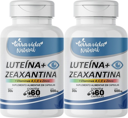 2 Luteína Com Zeaxantina + Vitaminas - Terra Vida Natural Sabor Sem Sabor