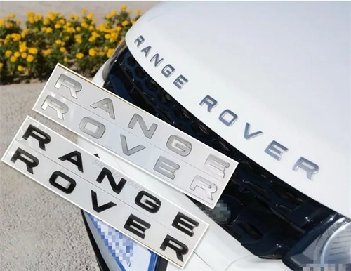 Emblema Letras Range Rover Evo Capô Traseira Prata Cromada