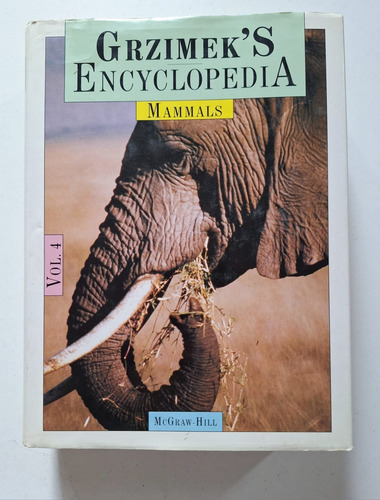 Grimek's Enciclopedia Mammals Volumen 4 Libro En Ingles (Reacondicionado)