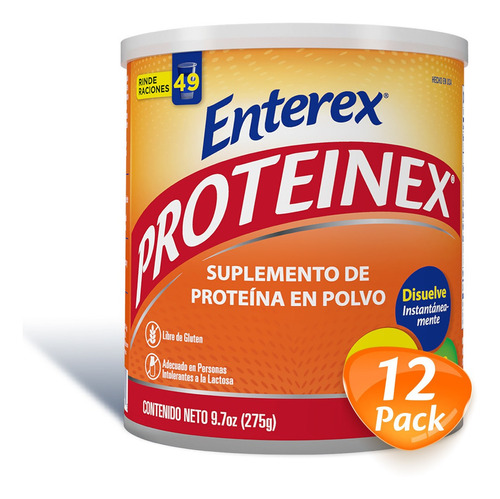 Imagen 1 de 3 de Enterex Proteinex 275g Pack De 12 Unidades