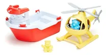 Comprar Barco De Rescate Verde Para Niños Incluye Figuras 23 Cm De L