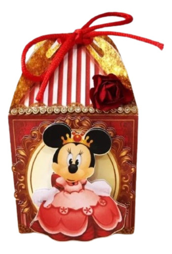 10 Cajitas En 3 D De Minnie Mouse Realeza 