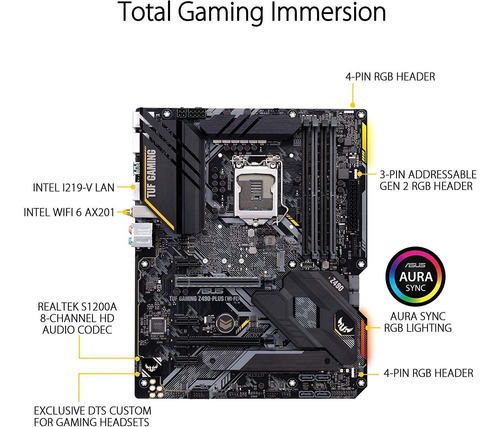 Tarjeta Madre Asus Tuf Gaming Z490 Plus Wi-fi 4600mhz /v /v