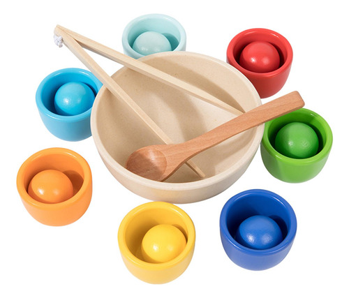 Bolas De Arcoíris En Tazas, Juguetes, 7 Colores