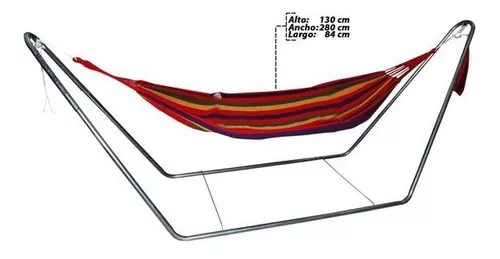  Giantex Hamaca portátil con soporte, cama plegable para acampar  con bolsa de transporte para acampar al aire libre, patio, playa, 94.5 x  31.5 x 29 pulgadas (rojo) : Patio, Césped y Jardín