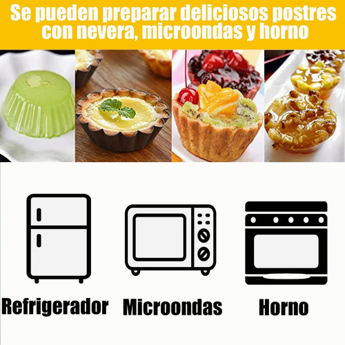 6 Molde Mini Pay Tarta Tartaleta Reutilizar Desmontable 10cm