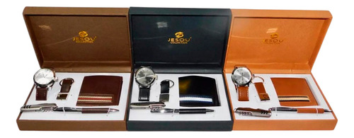 Kit Estuche Regalo Reloj Billetera Esfero Llavero Navaja 