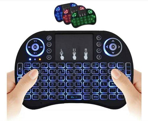 Mini Teclado Inalámbrico Con Mouse, Para Tv Recargable