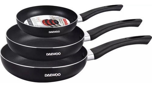 Imagen 2 de 2 de Juego De Sartenes De Cocina 3 Piezas Daewoo 20/24/28 Cm