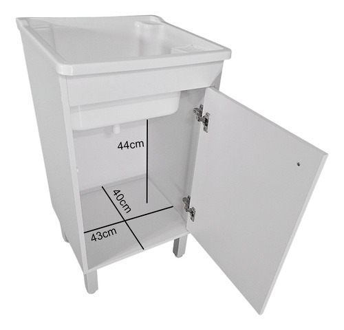 Tanque De Lavar Roupa Pequeno 26l Gabinete Mdf 46cm Montado