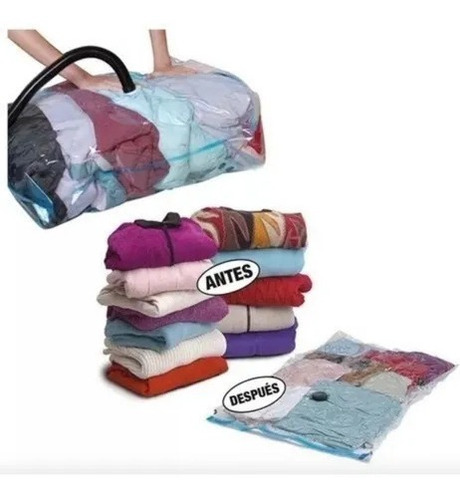 12 Bolsas Al Vacio 50x60 Comprimir Ropa Ahorra Espacio