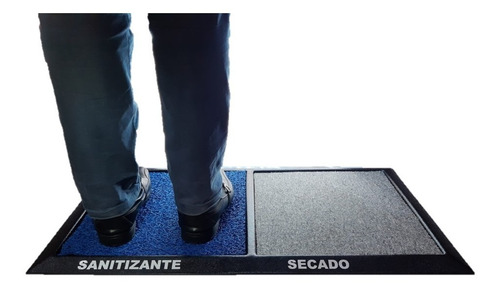 Alfombra Sanitizante Doble Con Bandeja Desinfección Calzado