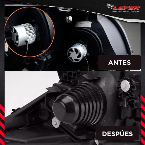 Imagen 4 de 8 de Tapon Capuchon Optica Universal Cree Led De 40 A 70 Mm