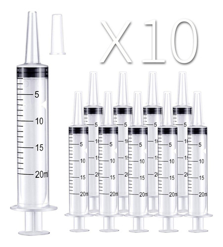 Jeringa De Medición 20ml Para Líquidos Mascota Adulto Cocina Capacidad En Volumen 20 Ml