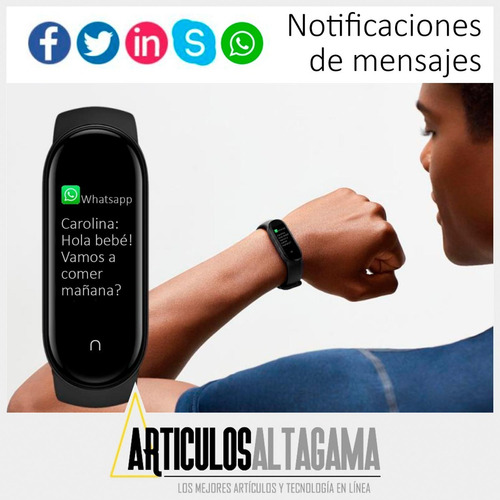 Imagen 2 de 10 de Brazalete Inteligente Pulsera Reloj Contador Pasos Calorías