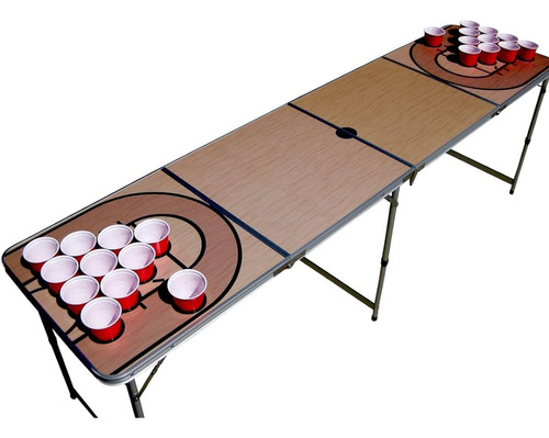 Cancha De Baloncesto Nba Beer Pong Table Con Agujeros De Cop