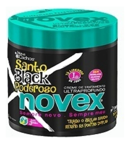 Mascarilla Capilar  Novex Santo Black 210g