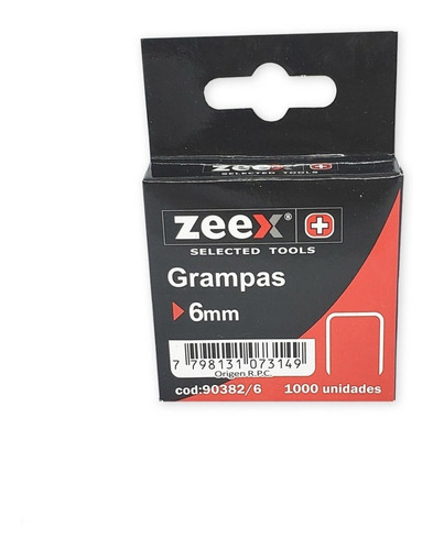 Broches Grampas 6mm Para Engrampadora X 1000 Unid Zeex