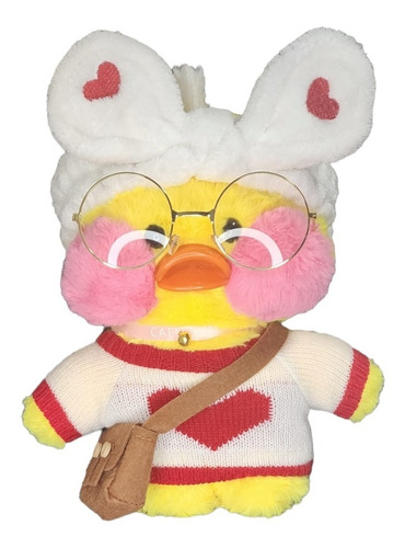 Peluche Pato Tik Tok Lalafanfan 30 Cm Incluye Ropa Accesorio