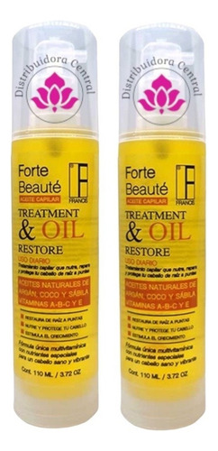 Aceite Capilar Forte Beaute Francis® 110ml. 2 Piezas