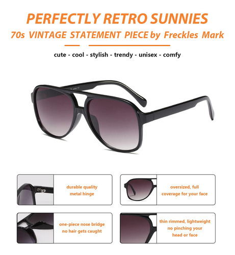 Gafas De Sol Vintage Retro De Los 70 Para Mujer Y Hombre, Cl