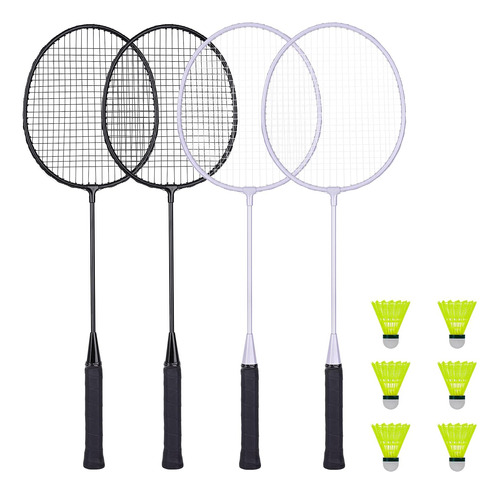 Abovegenius Juego De 4 Raquetas De Bádminton Para Juegos En 