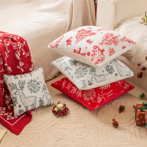 Cubiertas De Almohada De Árbol De Árbol De Navidad Verde Sin