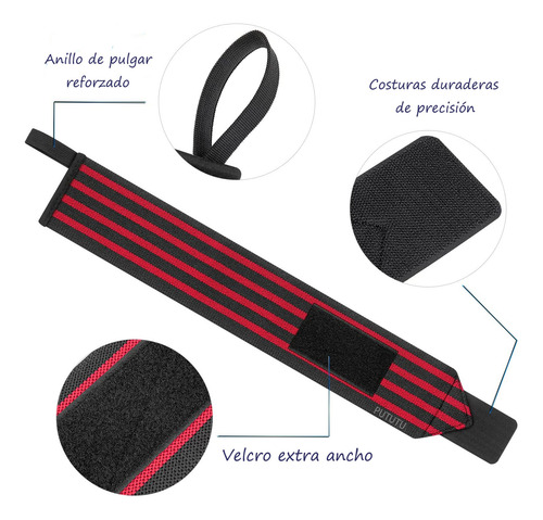 Par Muñequera Fitness Con Levantamiento De Elasticada