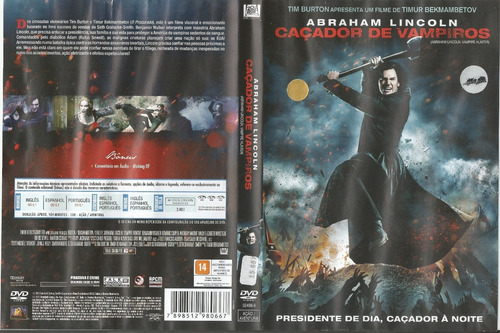Dvd - Abraham Lincoln Caçador De Vampiros - Benjamin Walker