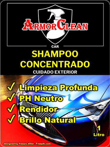 Shampoo Concentrado Marca Armorclean. Bidón 20 Litros