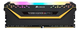 Memoria RAM Vengeance RGB Pro gamer color negro/amarillo 16GB 2 Corsair CMW16GX4M2C3200C16