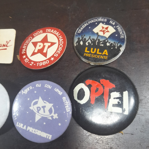 Imagem 3 de 5 de Boton Broche Pt Partido Dos Trabalhadores Antigo Vintage
