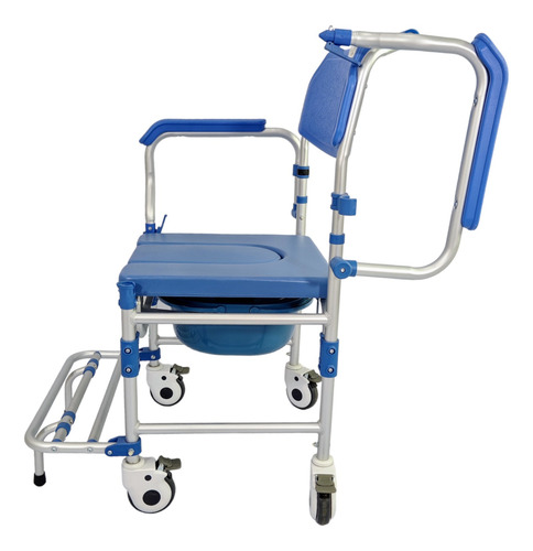 Silla Comodo Ducha De Lujo Aluminio Con Ruedas 100kg
