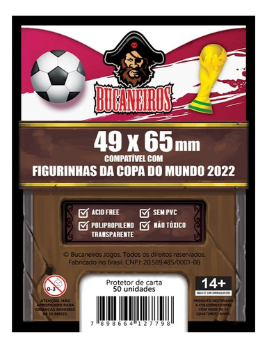 Jogo de cartas colecionáveis Álbum Copa do Mundo 2022 Bucaneiros