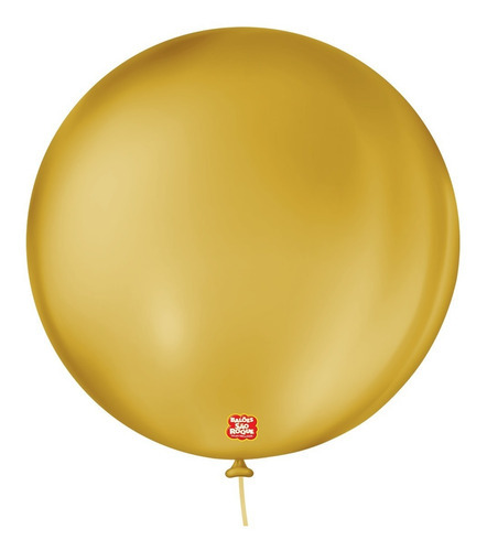 Balão Bexiga São Roque N° 7 Liso C/ 50 Unidades Cor Amarelo Ocre