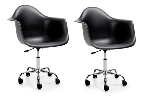 Imagen 1 de 6 de Sillon Eames Giratorio Pc Oficina Escritorio Ruedas X 2