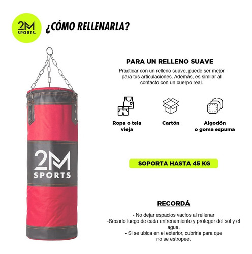 Imagen 6 de 9 de Bolsa Boxeo 90 Cm Cordura Reforzada Profesional Box Gym