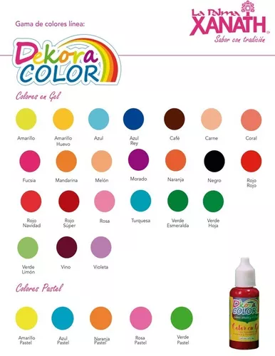 Colorante Gel Para Repostería 10 Colores A Elegir 20ml C/u