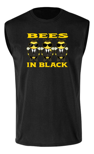 Playera Sin Mangas De Abejas De Negro - Bees In Black