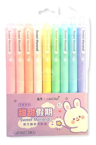 9 Plumas De Gel Tinta Pastel Macaron Sweet Morandi Jiandan Color De La Tinta Colores Pastel Color Del Exterior Colores