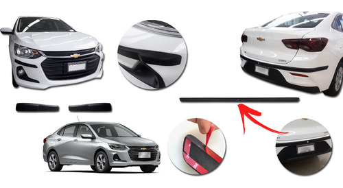 Molduras De Paragolpes Chevrolet Onix Plus 2020 Kenny 3m