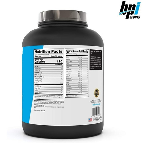 Suplemento en polvo BPI Sports ISO HD proteínas sabor vainilla cookie en pote de 2.17kg