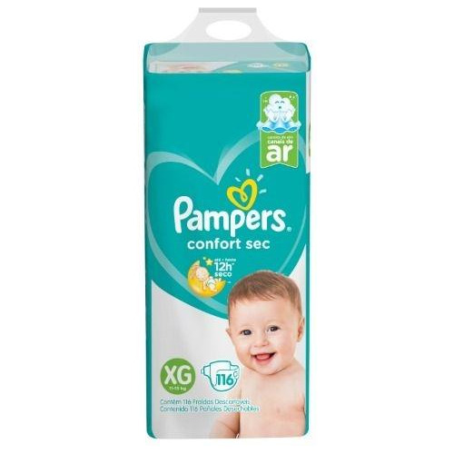 Pampers Confort Sec Forte Bag Xg (11 A 15 Kg) X116