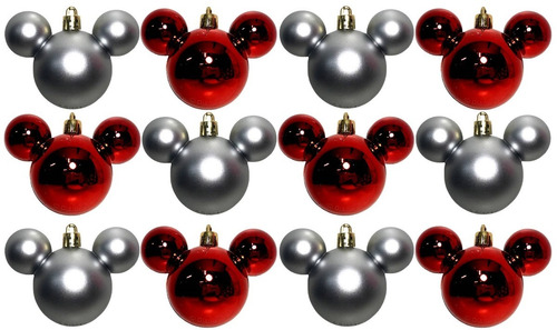 Imagem 1 de 4 de Kit Enfeites De Natal 12 Bolas Árvore Mickey Disney Original