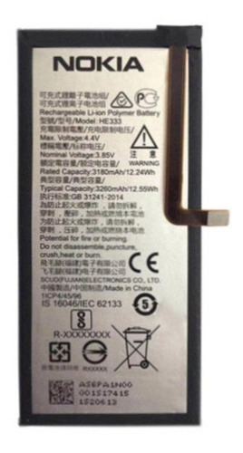 Bateria Celular Nokia 8 Sirocco Siroco 8 N8 Ta-1005 He333