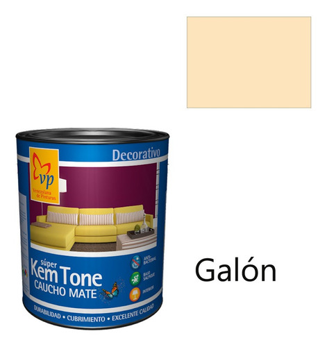 Pintura Caucho Super Kem Tone Arena Coralina Galón-vp