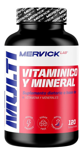 Multivitaminico Mervick Vitaminas Y Minerales 120 Comprimido