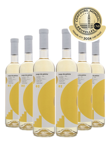 6 Botellas De Vino Blanco Juego De Pelota 02 Chardonnay 750m